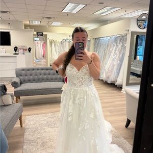 White Lace Wedding Dress - 2464-Frances